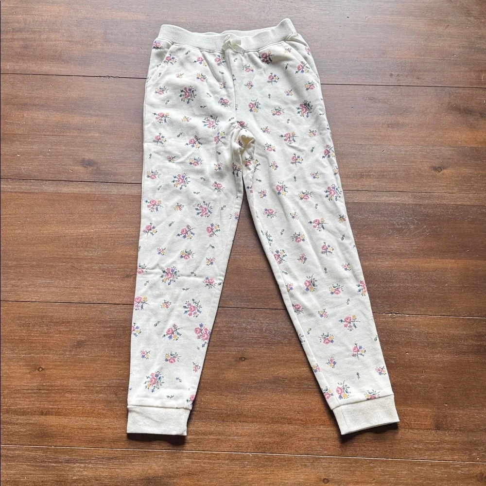 New with tag Sz 10 Janie and Jack floral fleece pocketed pants joggers